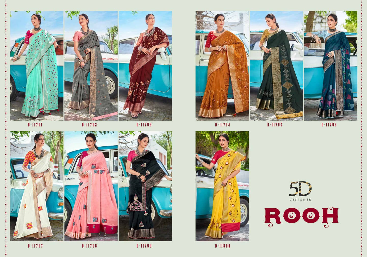 5D Designer Fancy Wear Designer Wholesale Saree Collection